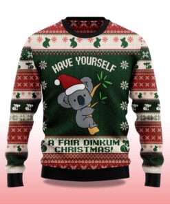 Alternative view of 2025 Santa Koala Christmas Ugly Sweater