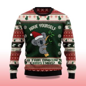 Alternative view of 2025 Santa Koala Christmas Ugly Sweater