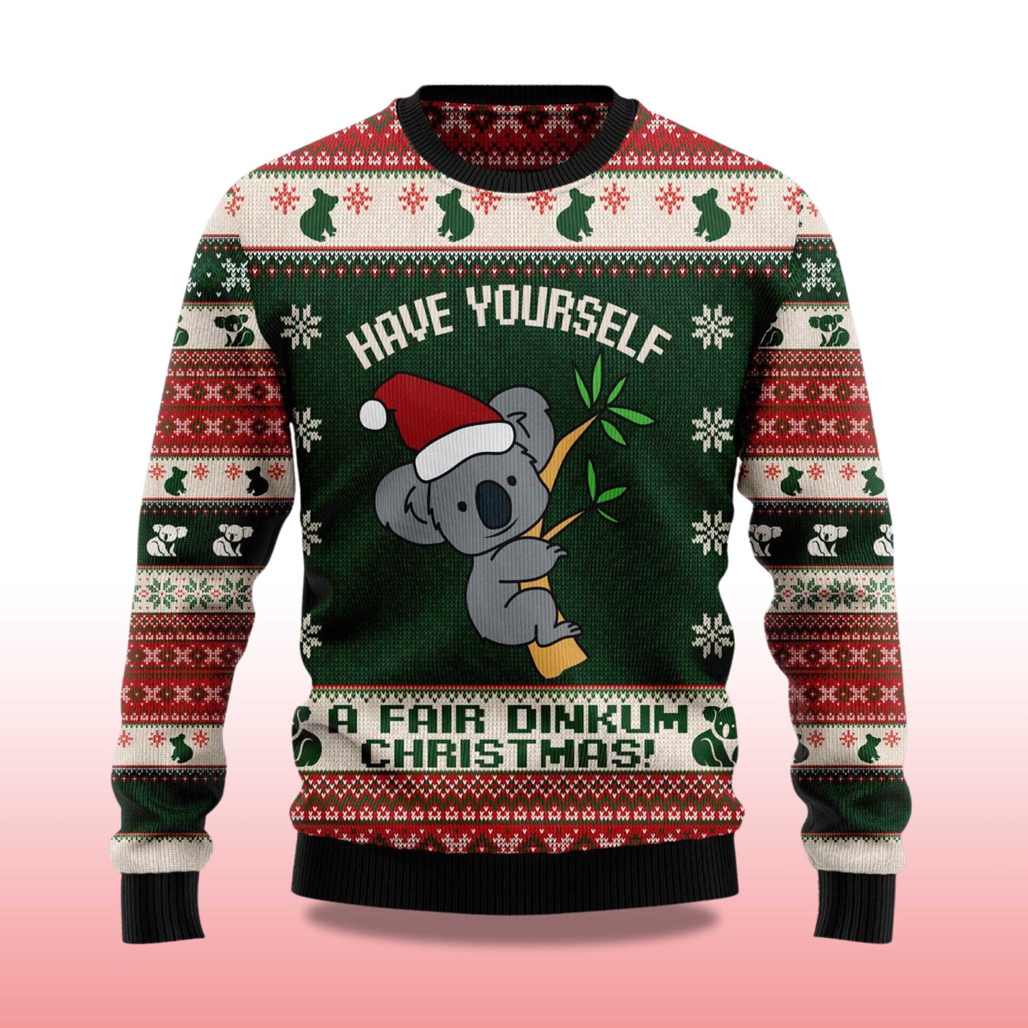 Alternative view of 2025 Santa Koala Christmas Ugly Sweater