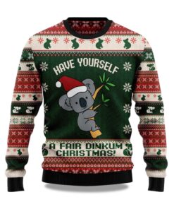 2025 Santa Koala Christmas Ugly Sweater