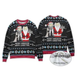 2025 Santa Merry Chrismukkah Ugly Christmas Sweater