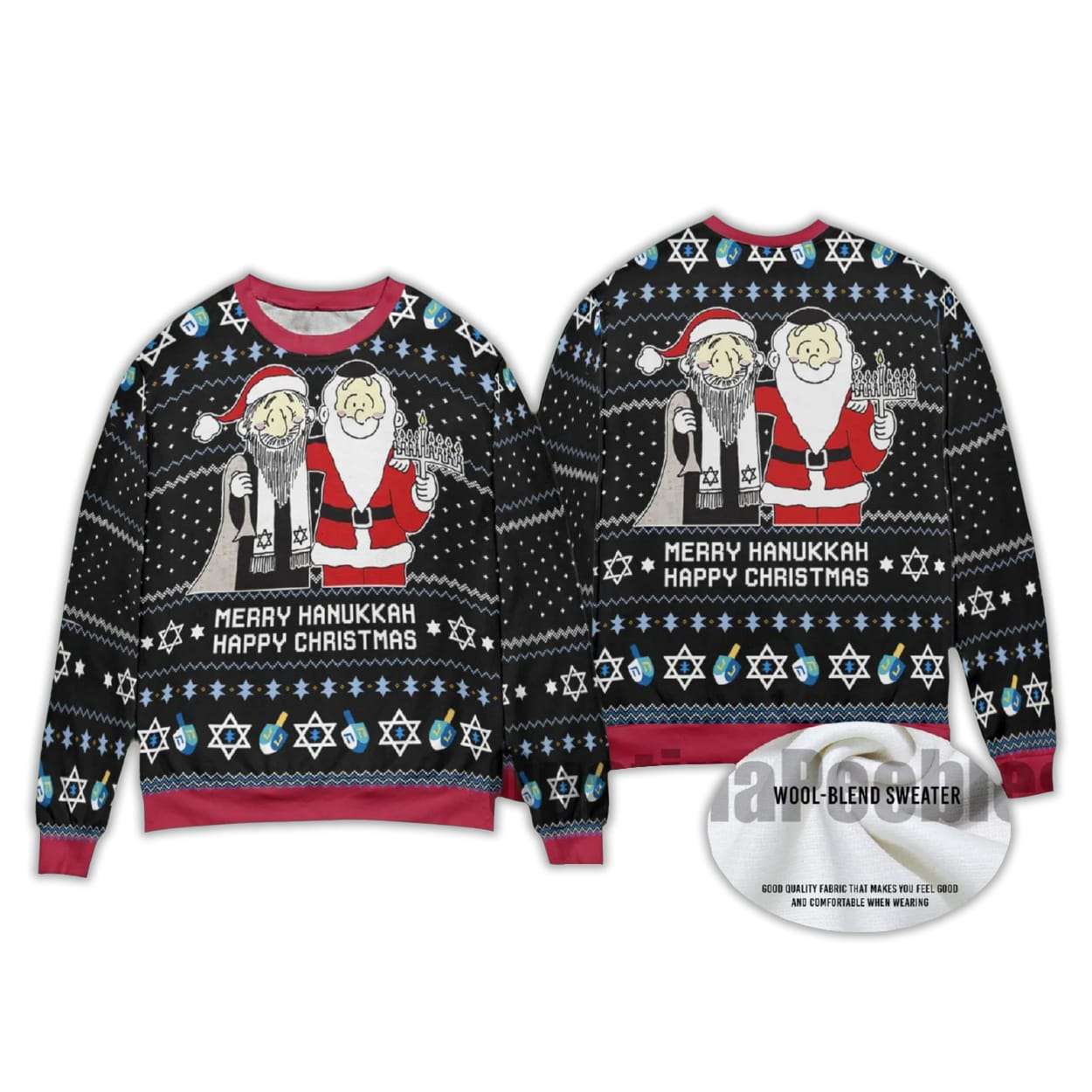2025 Santa Merry Chrismukkah Ugly Christmas Sweater