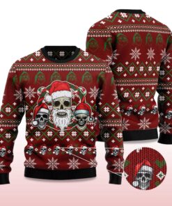 Alternative view of 2025 Santa Skull Ugly Christmas Sweater
