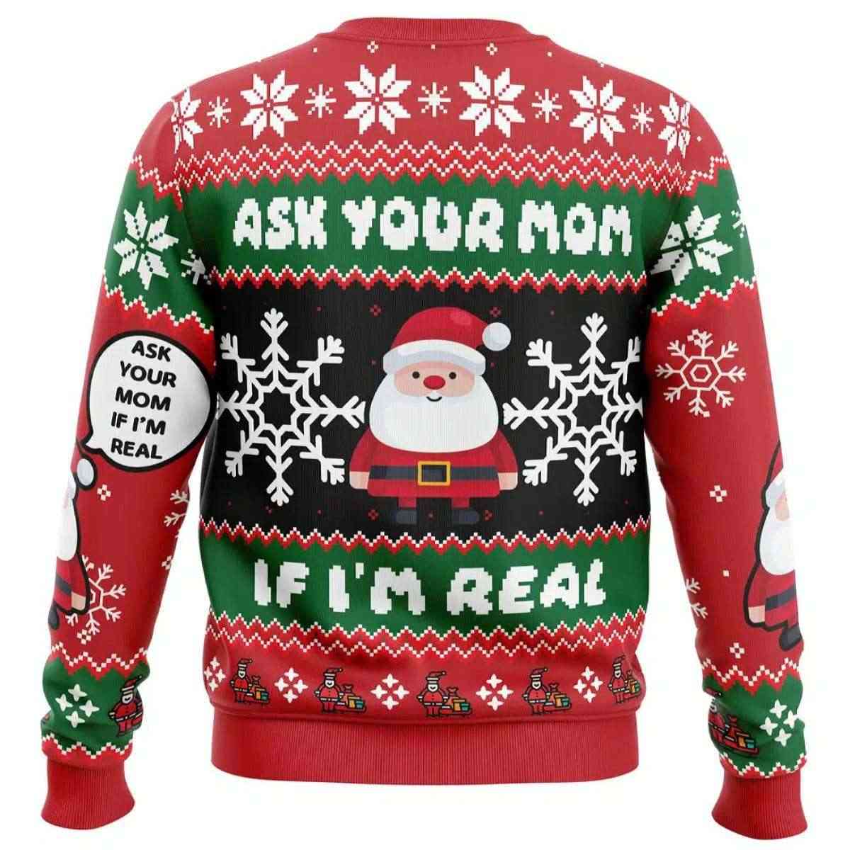 Alternative view of 2025 Santa Your Mom Ugly Sweater