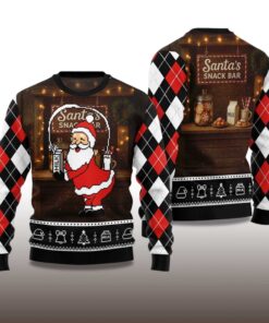 Alternative view of 2025 Santaâ€™s Snack Bar Christmas Ugly Sweater