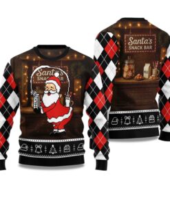 2025 Santaâ€™s Snack Bar Christmas Ugly Sweater