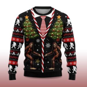 Alternative view of 2025 Sasquatch Bigfoot Christmas Vest Ugly Sweater
