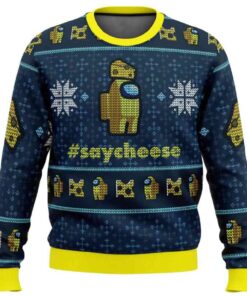 2025 Say Cheese Among Us Ugly Christmas Sweater