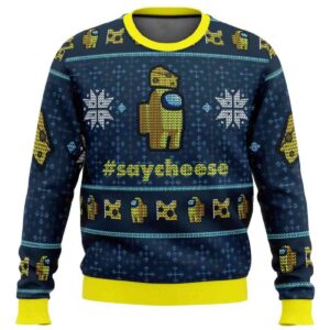 2025 Say Cheese Among Us Ugly Christmas Sweater