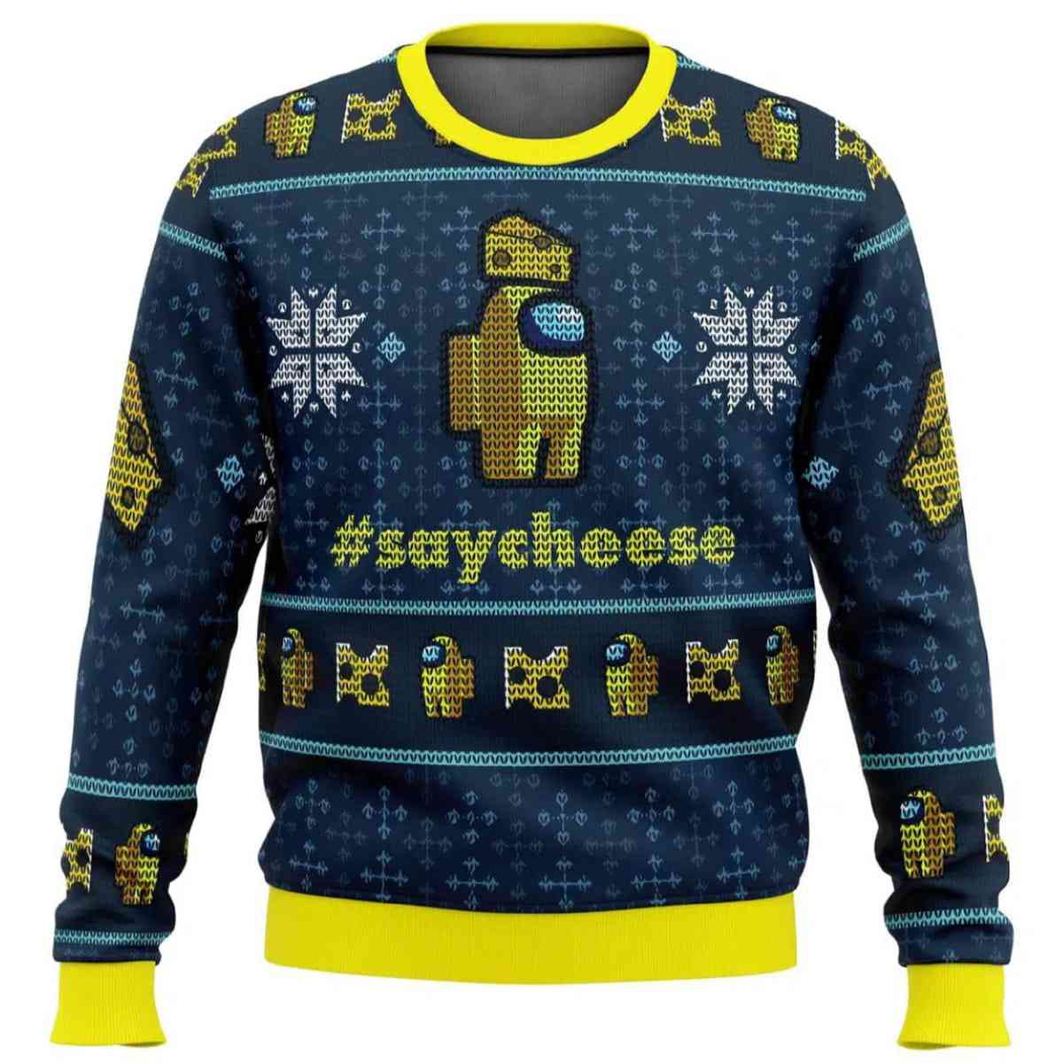 2025 Say Cheese Among Us Ugly Christmas Sweater