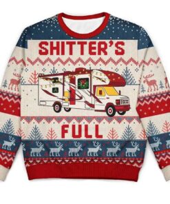 2025 Shitter's Full Camping Lover Christmas Ugly Sweater