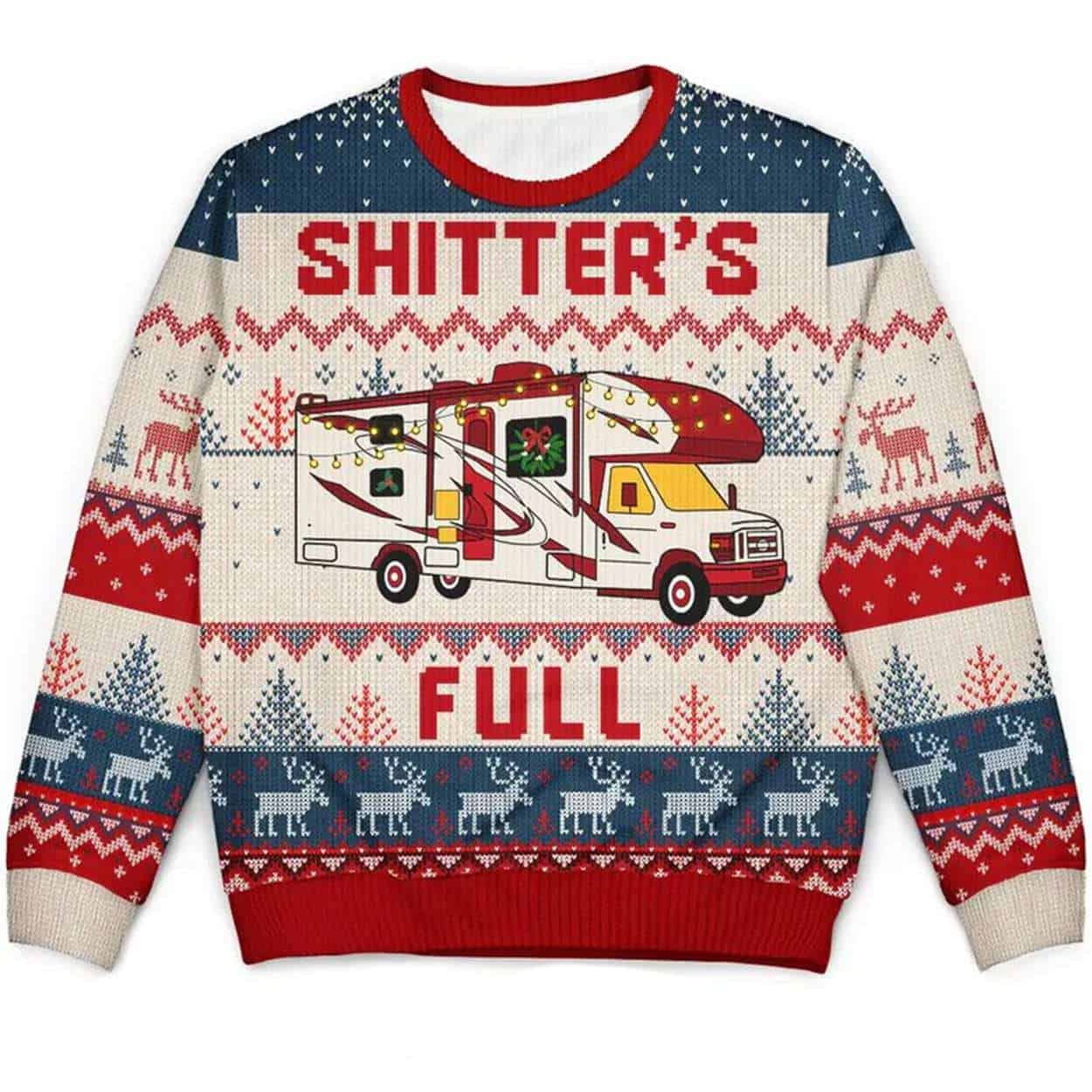 2025 Shitter's Full Camping Lover Christmas Ugly Sweater
