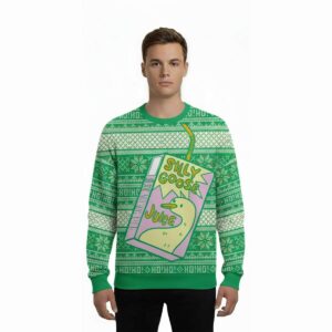 Alternative view of 2025 Silly Goose Juice Party Green Ugly Christmas Sweater