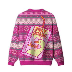 Alternative view of 2025 Silly Goose Juice Party Pink Ugly Christmas Sweater