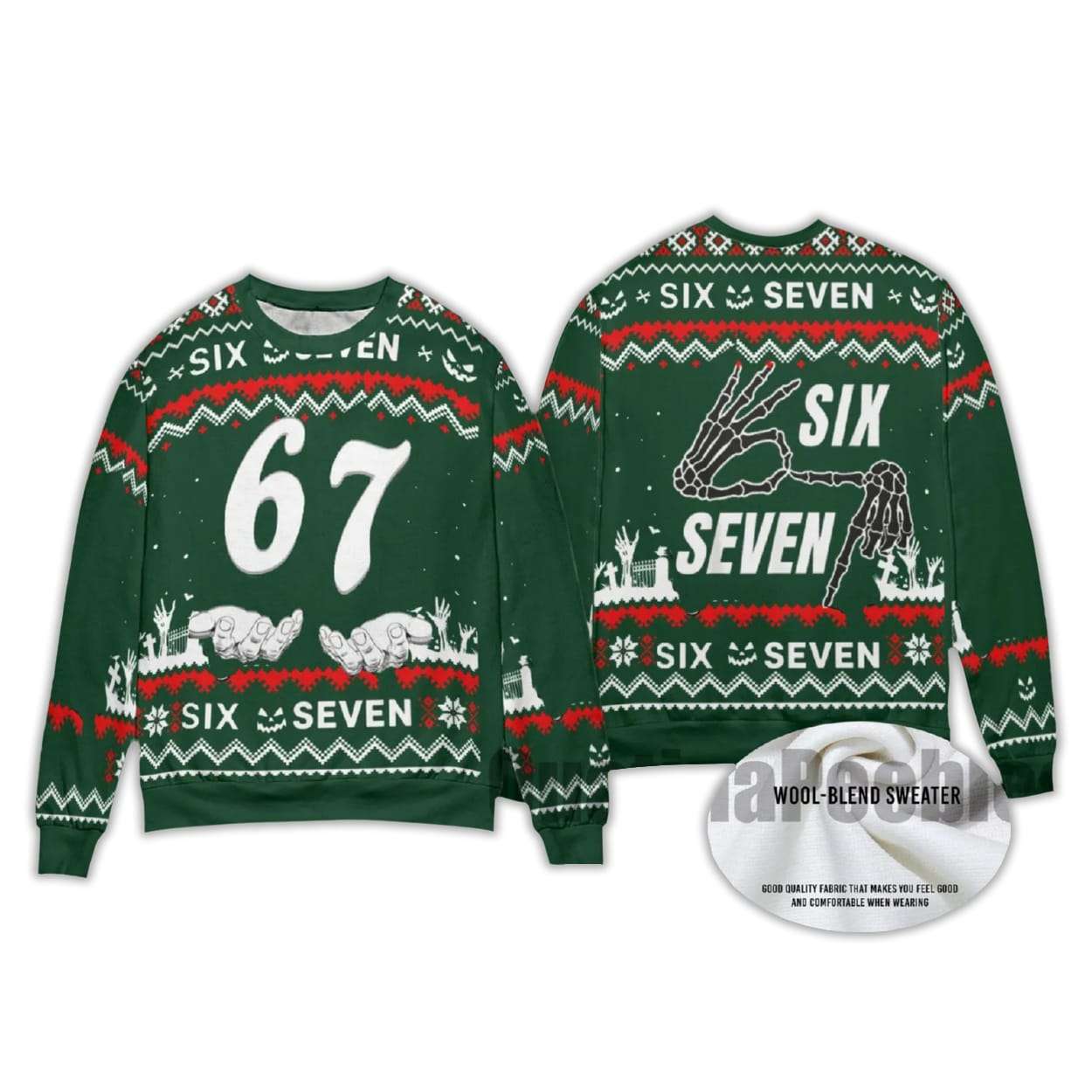 2025 Six Seven Ugly Christmas Sweater - Image 3