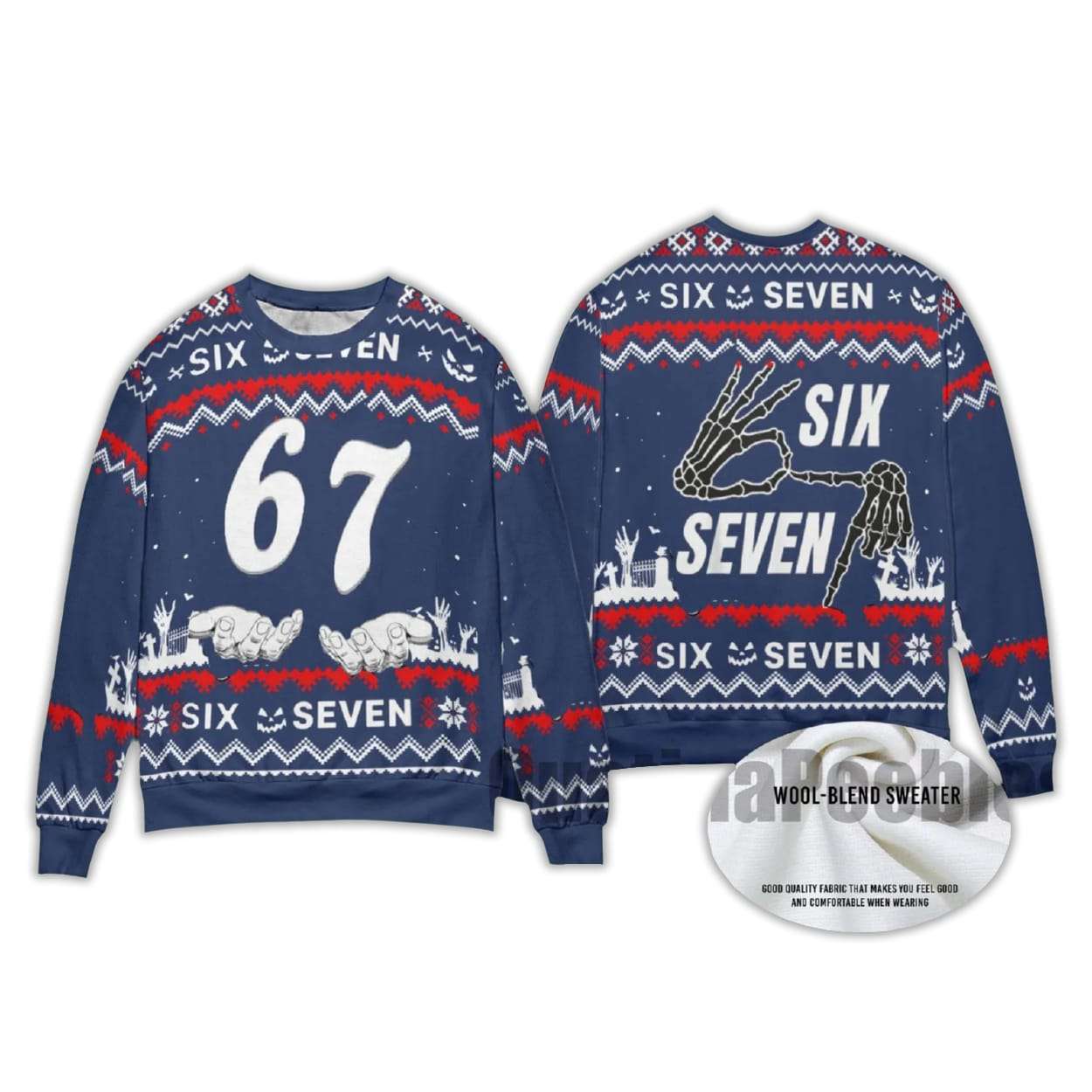 2025 Six Seven Ugly Christmas Sweater - Image 4