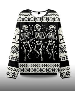 Alternative view of 2025 Skeleton Dance Ugly Christmas Sweater