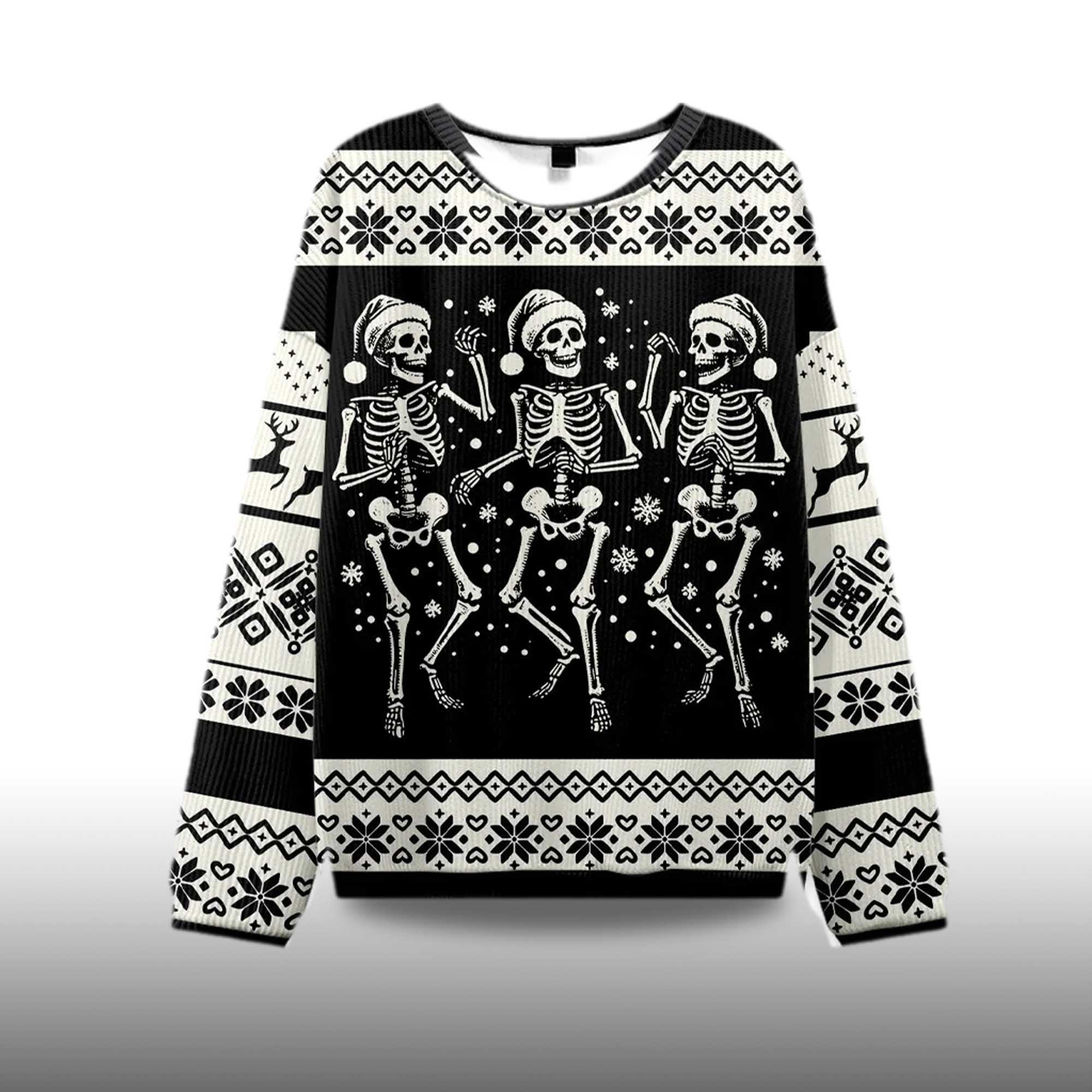 Alternative view of 2025 Skeleton Dance Ugly Christmas Sweater