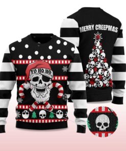 Alternative view of 2025 Skull Creepmas Ugly Christmas Sweater