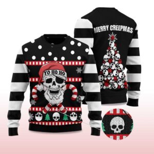 Alternative view of 2025 Skull Creepmas Ugly Christmas Sweater