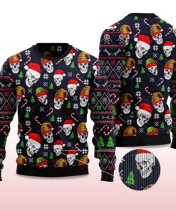Alternative view of 2025 Skull Face Ugly Christmas Sweater