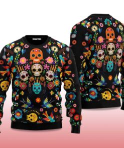 Alternative view of 2025 Skull Pattern Ugly Christmas Sweater