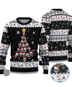 2025 Skull Pine Tree Ugly Christmas Sweater
