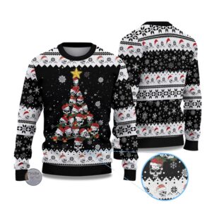 2025 Skull Pine Tree Ugly Christmas Sweater