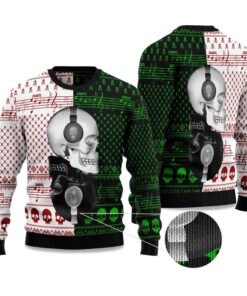 2025 Skull Yinyang Ugly Christmas Sweater