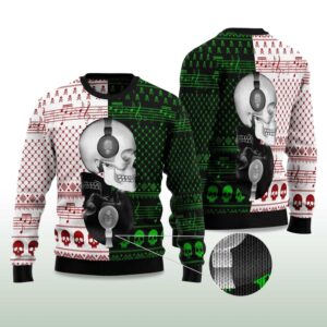 Alternative view of 2025 Skull Yinyang Ugly Christmas Sweater