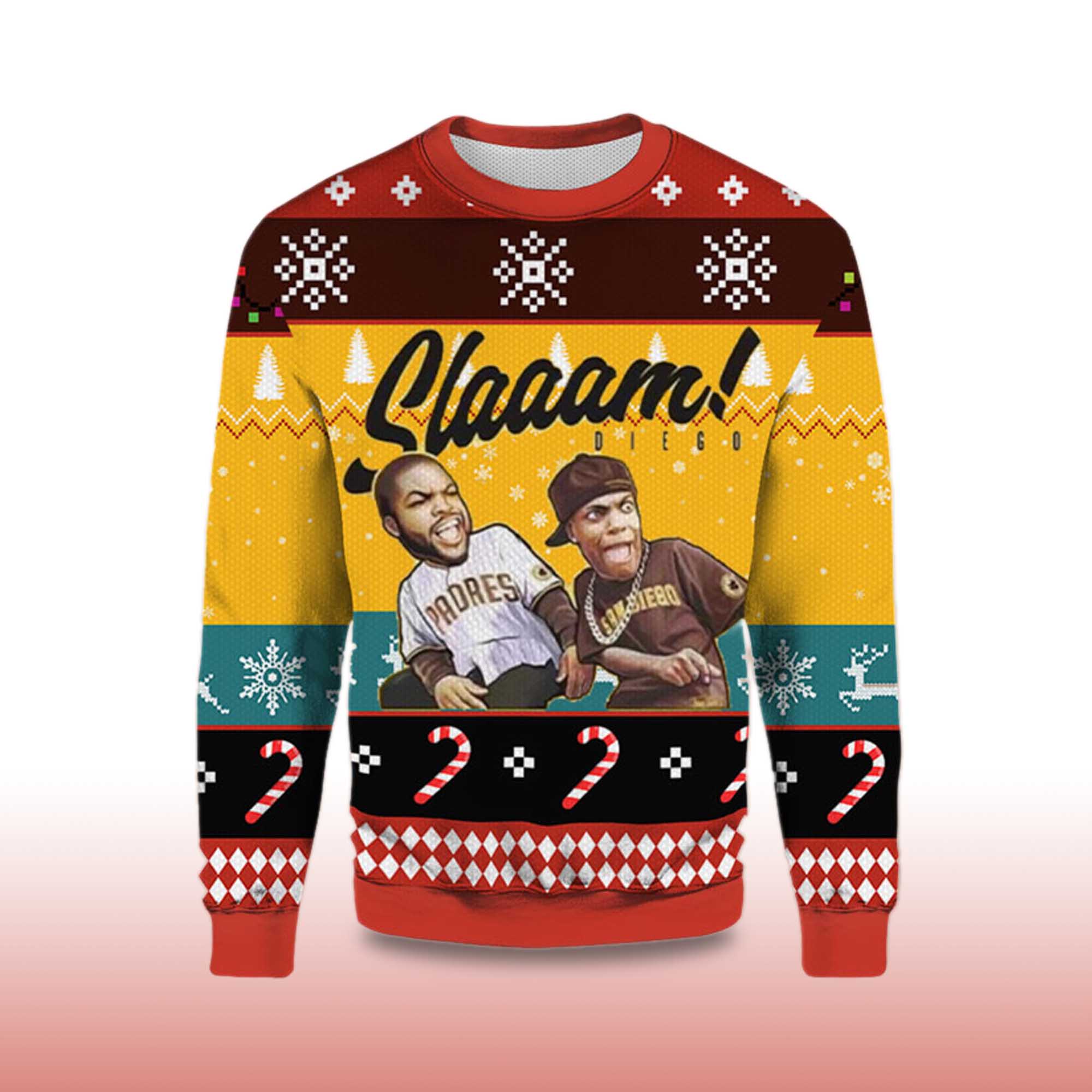 Alternative view of 2025 Slaaam Diego Padres Ugly Christmas Sweater