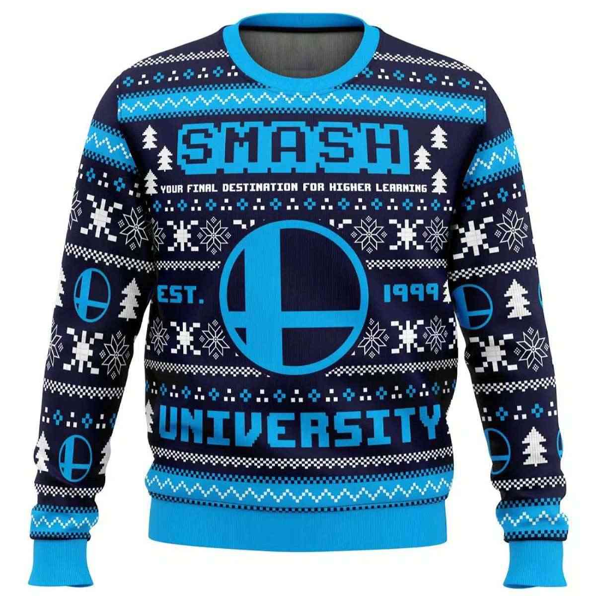 2025 Smash University Super Smash Bros Ugly Christmas Sweater