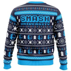 Alternative view of 2025 Smash University Super Smash Bros Ugly Christmas Sweater