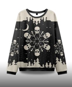 Alternative view of 2025 Snowflake Skull Ugly Christmas Sweater