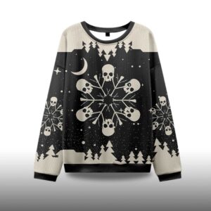 Alternative view of 2025 Snowflake Skull Ugly Christmas Sweater