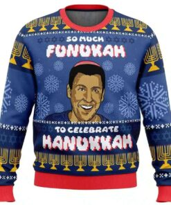 2025 So Much Funukah Adam Sandler Ugly Christmas Sweater