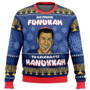 2025 So Much Funukah Adam Sandler Ugly Christmas Sweater