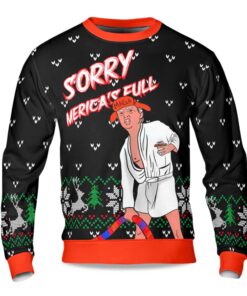 2025 Sorry Merica's Full Ugly Christmas Sweater