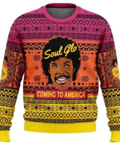 2025 Soul Glo Coming to America Ugly Christmas Sweater
