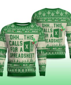 Alternative view of 2025 Spreadsheet Excel Spreadsheet Ugly Christmas Sweater