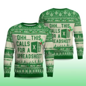 Alternative view of 2025 Spreadsheet Excel Spreadsheet Ugly Christmas Sweater