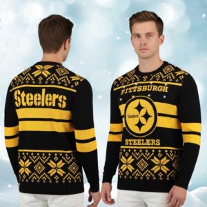 2025 Steelers Light Up Christmas Ugly Sweater