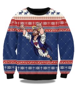 2025 Super Jesus Ugly Christmas Sweater