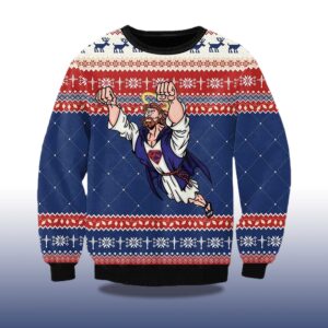 Alternative view of 2025 Super Jesus Ugly Christmas Sweater