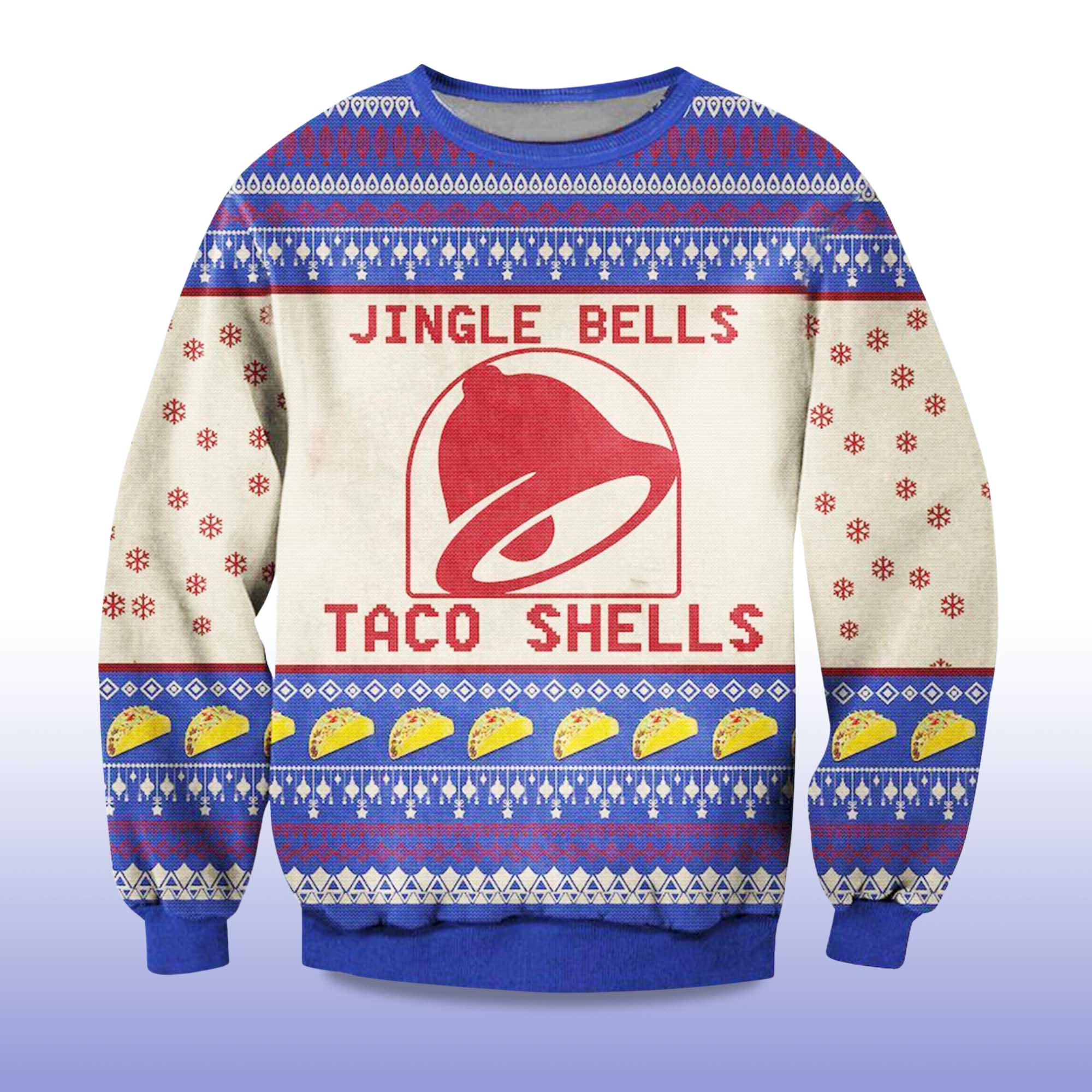 Alternative view of 2025 Taco Bell Jingle Bells Taco Shells Ugly Christmas Sweater