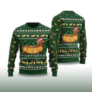 Alternative view of 2025 Taco Dachshund Ugly Christmas Sweater
