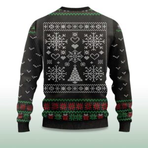 Alternative view of 2025 The Cat Is Watching Today Christmas Ugly Sweater