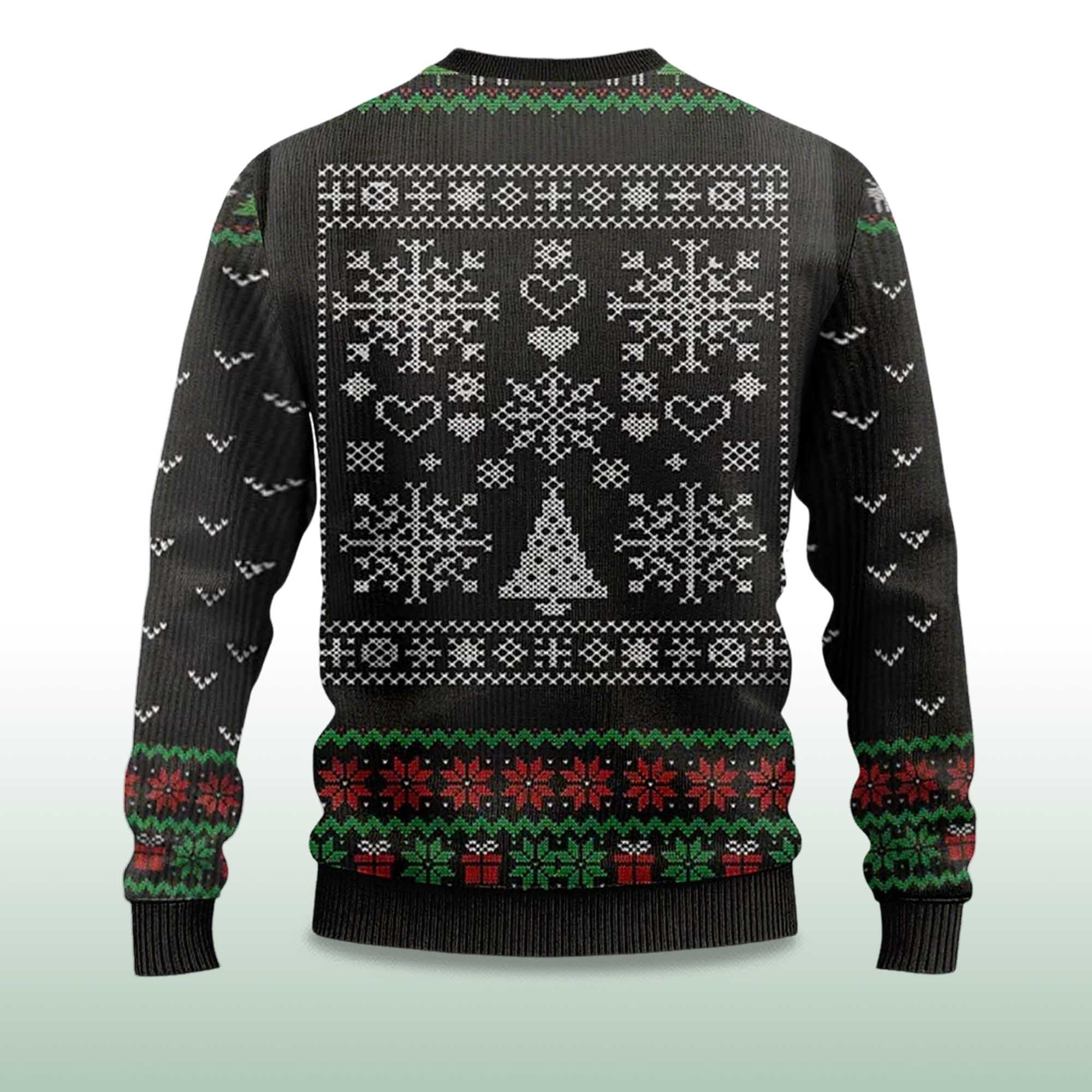 Alternative view of 2025 The Cat Is Watching Today Christmas Ugly Sweater