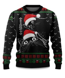 2025 The Cat Is Watching Today Christmas Ugly Sweater