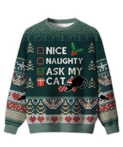 2025 The Cat's Christmas List Ugly Christmas Sweater